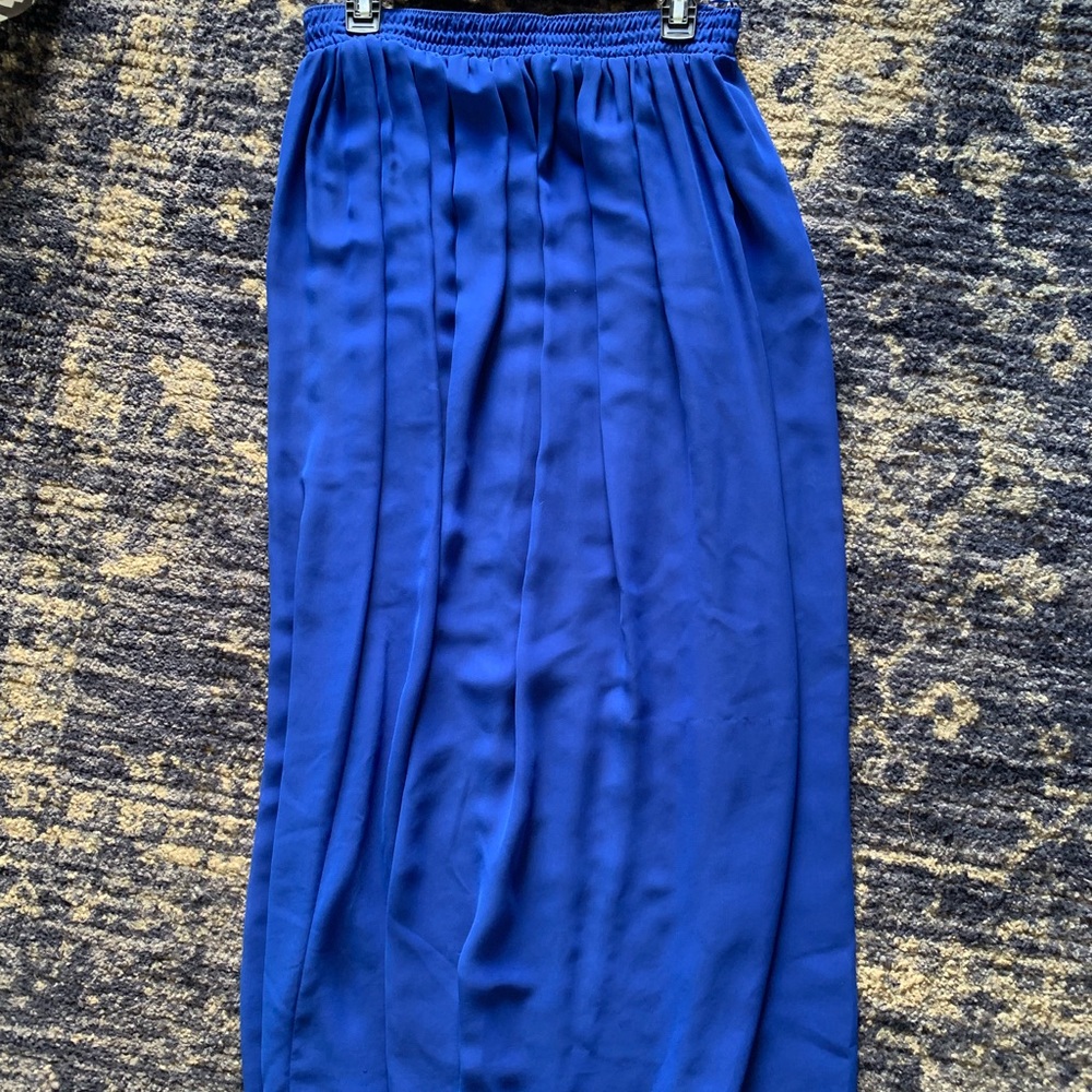 Long royal blue skirt